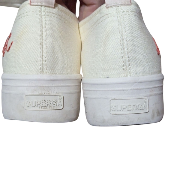 Superga x Chicas Latinas Sneakers size 8 Canvas Cotu Platform Preppy Collab - Picture 4 of 10